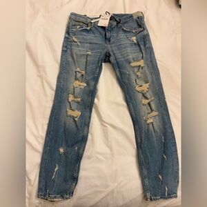 Zara Distressed Blue Skinny Jeans - WITH TAGS